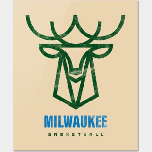 Milwaukee Bucks Modern Logo, Buck Wild Basketball Posters and Art